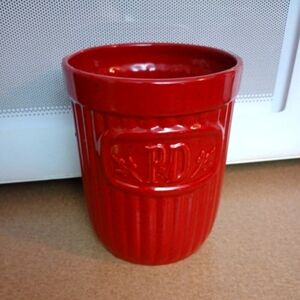 Paula Deen Red Speckled Utensil Holder